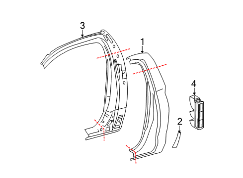 2014 Toyota Tundra Side Panel & Components Diagram