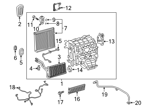 2023 Toyota RAV4 Radiator Assembly, Air C Diagram for 87050-06870