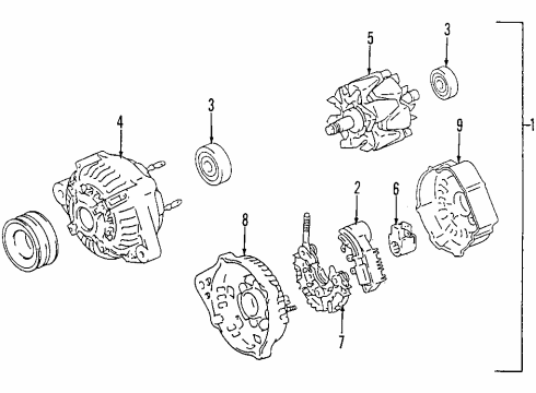 2005 Toyota MR2 Spyder Alternator Diagram 1 - Thumbnail