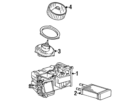 1987 Toyota Corolla Motor Sub-Assy, Heater Blower Diagram for 87104-12210