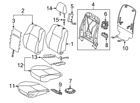 2019 Toyota 4Runner Board Sub-Assembly, Front Seat Diagram for 71706-35010-C0