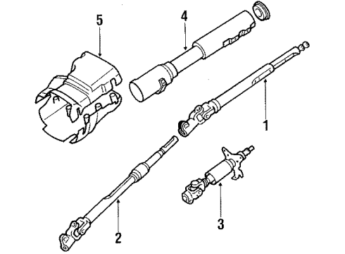 1987 Toyota Supra Steering Column & Wheel, Steering Gear & Linkage Diagram 1 - Thumbnail