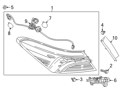 2020 Toyota Camry Bulbs Diagram