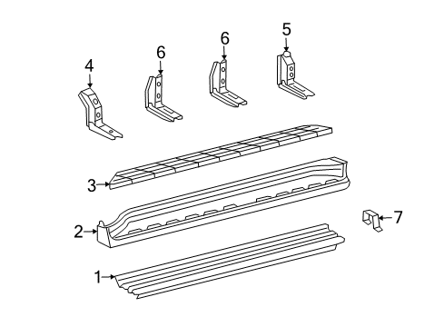 2007 Toyota Land Cruiser Exterior Trim - Pillars, Rocker & Floor Diagram