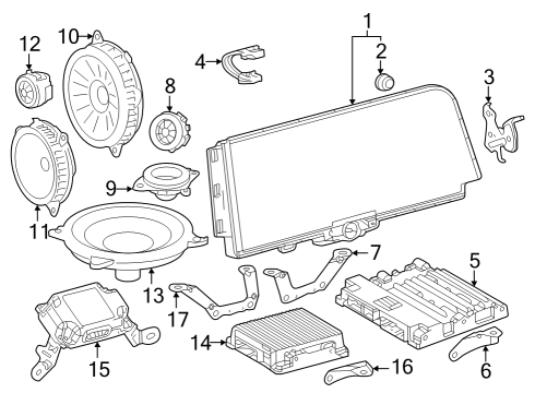 2023 Toyota Crown Windshield Pillar Speaker, Front Outer Diagram for 86150-42080