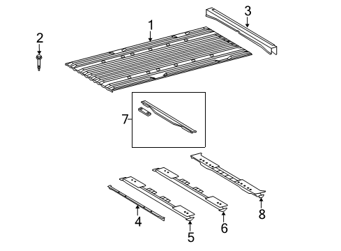 2008 Toyota Tundra Pick Up Box - Floor Diagram
