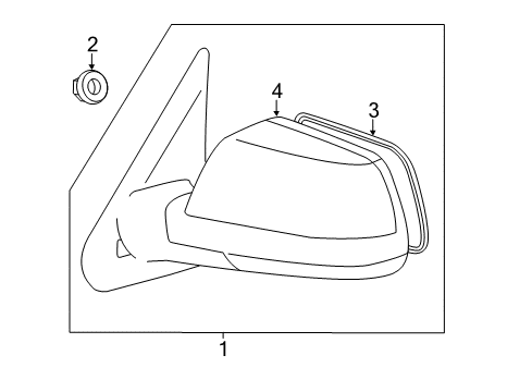 2009 Toyota Tundra Outside Mirrors Diagram 4 - Thumbnail