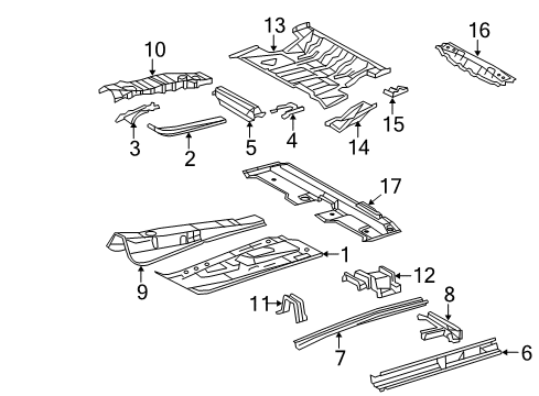 2011 Toyota RAV4 Pan Sub-Assembly, Center Fl Diagram for 58202-0R010