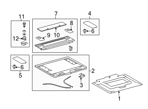 2016 Toyota 4Runner Interior Trim - Rear Body Diagram 3 - Thumbnail