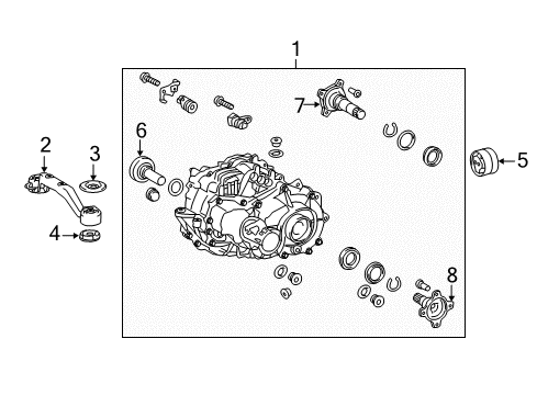 2019 Toyota Highlander Axle & Differential - Rear Diagram