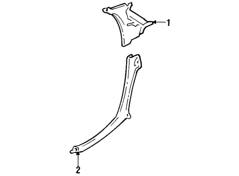 1995 Toyota Corolla Interior Trim - Quarter Panels Diagram