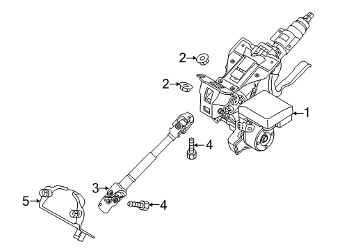 2018 Toyota Yaris iA Steering Column & Wheel, Steering Gear & Linkage Diagram 2 - Thumbnail