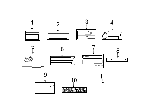 2002 Toyota Avalon Information Labels Diagram