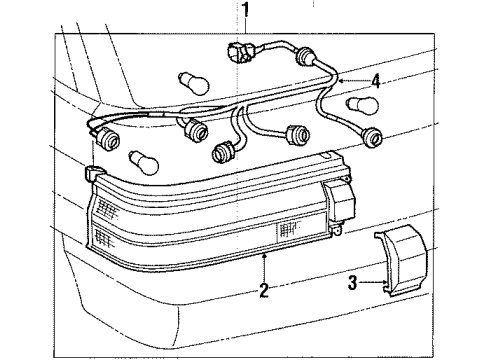 1989 Toyota Tercel Tail Lamps Diagram