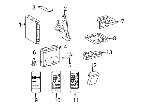 Case, Switch & Volume Diagram for 86174-60020-A0