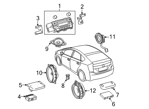 2015 Toyota Prius Plug-In Sound System Diagram