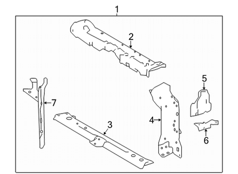 2023 Toyota Corolla Cross Radiator Support Diagram