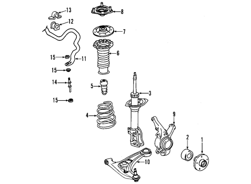 2004 Scion xA Stabilizer Bar Bracket Diagram for 48824-52031