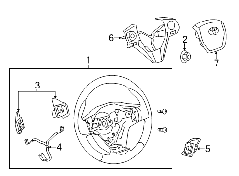 2016 Toyota Corolla Cover, Steering Wheel Diagram for 45186-0R010-C0