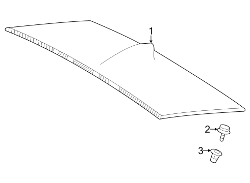 2023 Toyota Prius AWD-e Rear Molding Diagram for 75607-47020