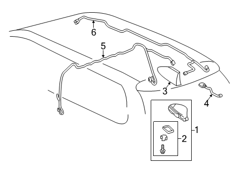 2019 Toyota Sienna Antenna Assembly, AMPLIF Diagram for 86300-08040