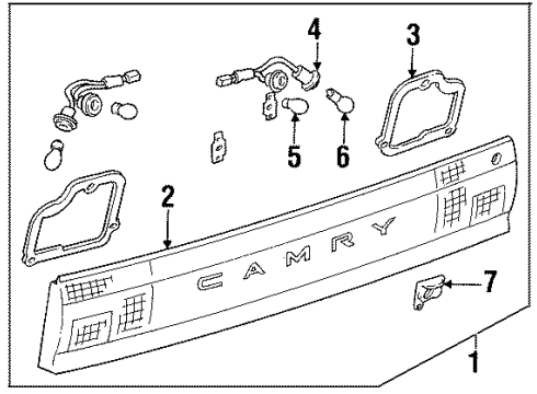 1994 Toyota Camry Backup Lamps Diagram