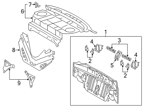 2018 Toyota Avalon Rear Body Diagram