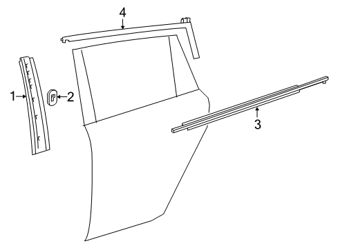 2016 Scion iM MOULDING Assembly, Rear Do Diagram for 75740-12480