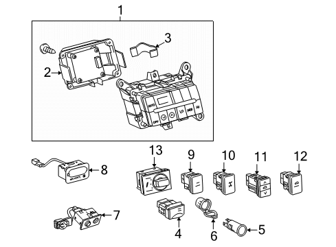 2021 Toyota Sequoia Cable Sub-Assy, Heater Control Diagram for 55905-0C080