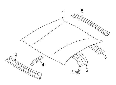 2014 Scion FR-S Roof & Components Diagram