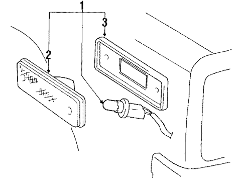 1988 Toyota MR2 Rear Lamps - Side Marker Lamps Diagram