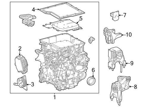 2023 Toyota bZ4X Cooling System - Traction Motor Component Diagram