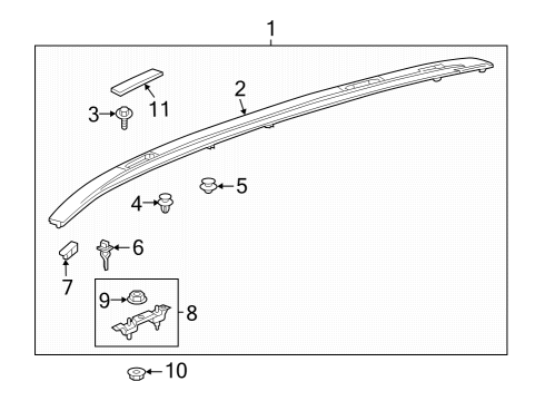 2019 Toyota RAV4 Luggage Carrier Diagram 5 - Thumbnail