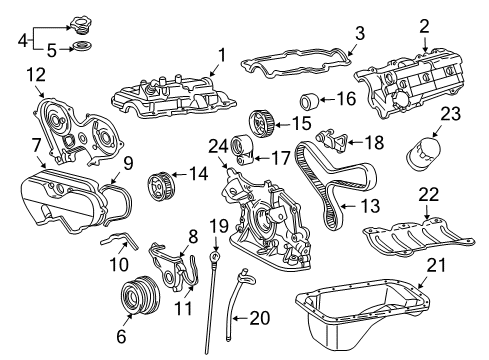 2001 Toyota Tacoma Fuel Filter(For Efi) Diagram for 23300-79446