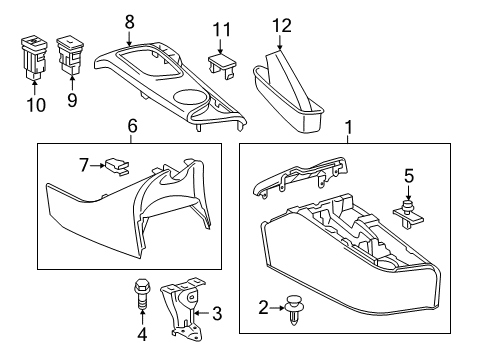 2012 Scion iQ Center Console Diagram