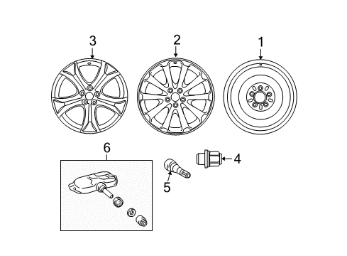 2012 Toyota Venza Wheel, Disc Diagram for 42611-0T021