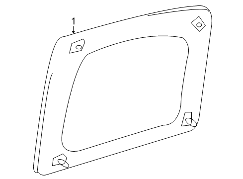 2007 Toyota FJ Cruiser Rear Door - Glass & Hardware Diagram