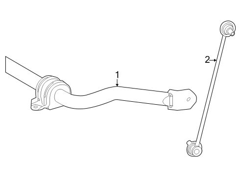 2023 Toyota bZ4X Stabilizer Bar & Components - Front Diagram