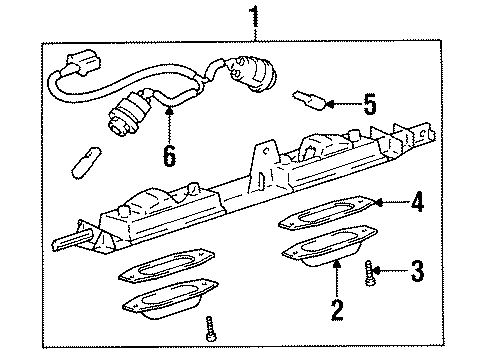 1997 Toyota Celica License Lamps Diagram