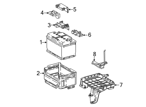 2022 Toyota C-HR Clamp Sub-Assembly, BATT Diagram for 74405-10010