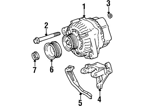 1999 Toyota Celica Alternator Diagram 2 - Thumbnail