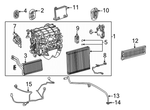 2021 Toyota Sienna Heater Core & Control Valve Diagram