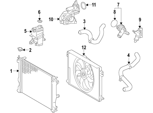 2020 Toyota RAV4 Cooling System, Radiator, Water Pump, Cooling Fan Diagram 3 - Thumbnail