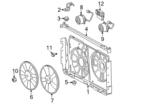 2012 Toyota RAV4 Cooling System, Radiator, Water Pump, Cooling Fan Diagram