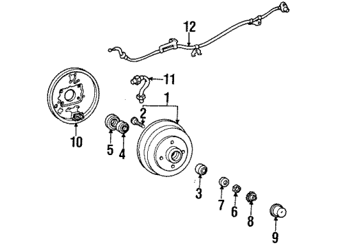 1998 Toyota Tercel Rear Brakes Diagram