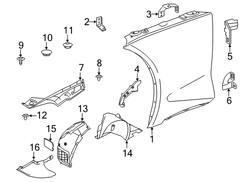 2021 Toyota GR Supra Fender & Components Diagram