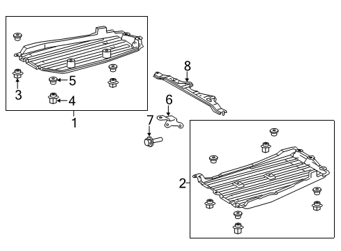 2011 Toyota Camry RETAINER, Rear Floor Diagram for 59392-33010