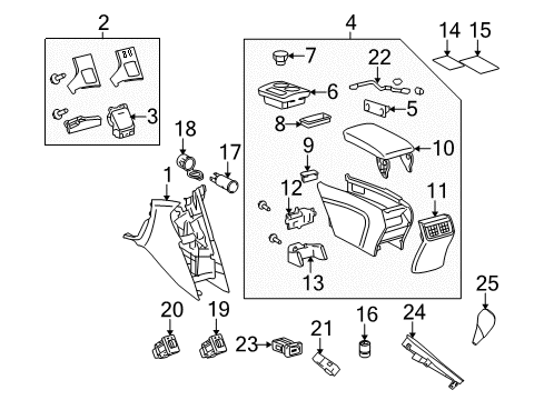 2015 Toyota Venza Console Diagram