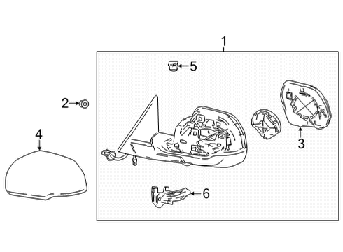 2022 Toyota Tundra Outside Mirrors Diagram 2 - Thumbnail