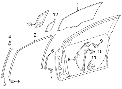 2023 Toyota GR Corolla Front Door Diagram